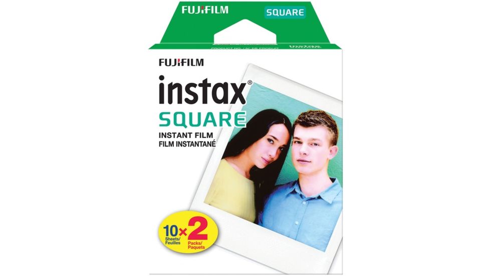 Fujifilm Square Film, Twin, 20 Pack, White, Small, 16583664