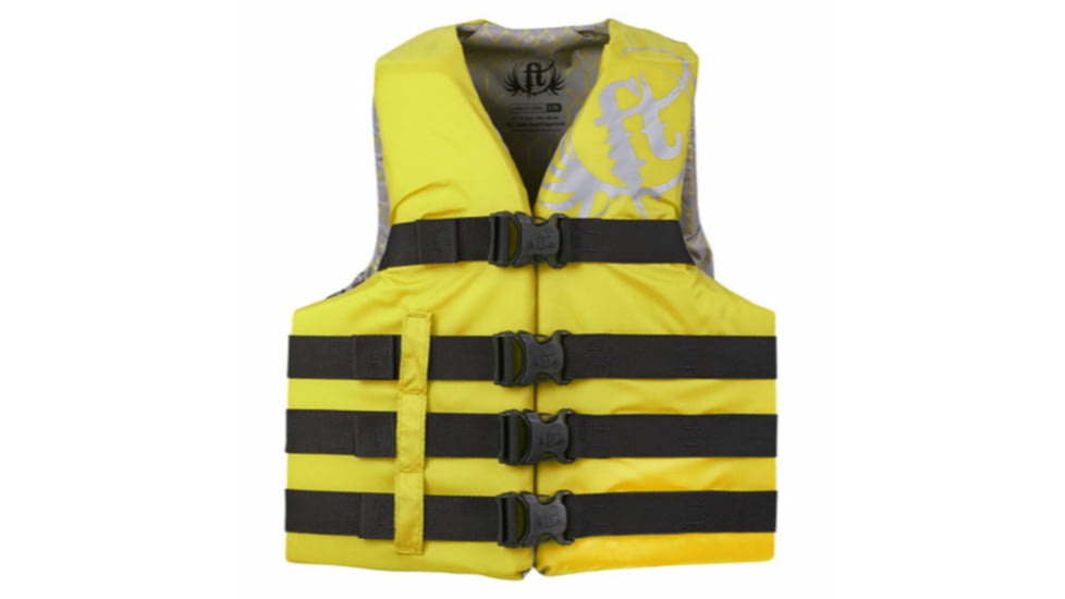 Full Throttle Adult Dual-Sized Nylon Water Sports Vest, 32-40 Chest, Yellow, Small/Medium, 112200-300-030-19