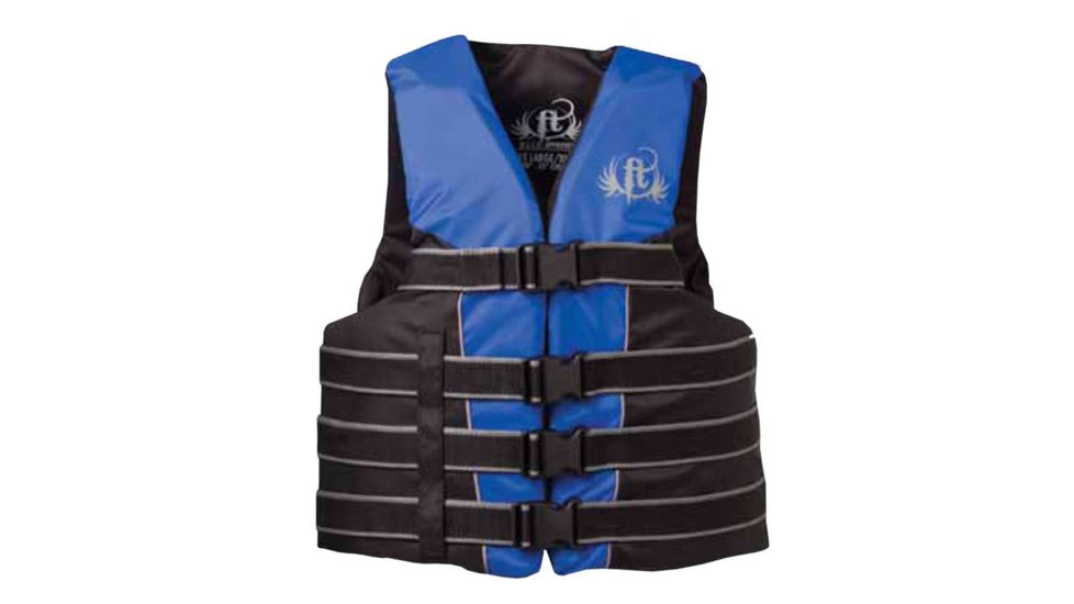 Full Throttle Adult Dual-Sized Nylon Water Sports Vest, Blue/Black FUL11220050003014