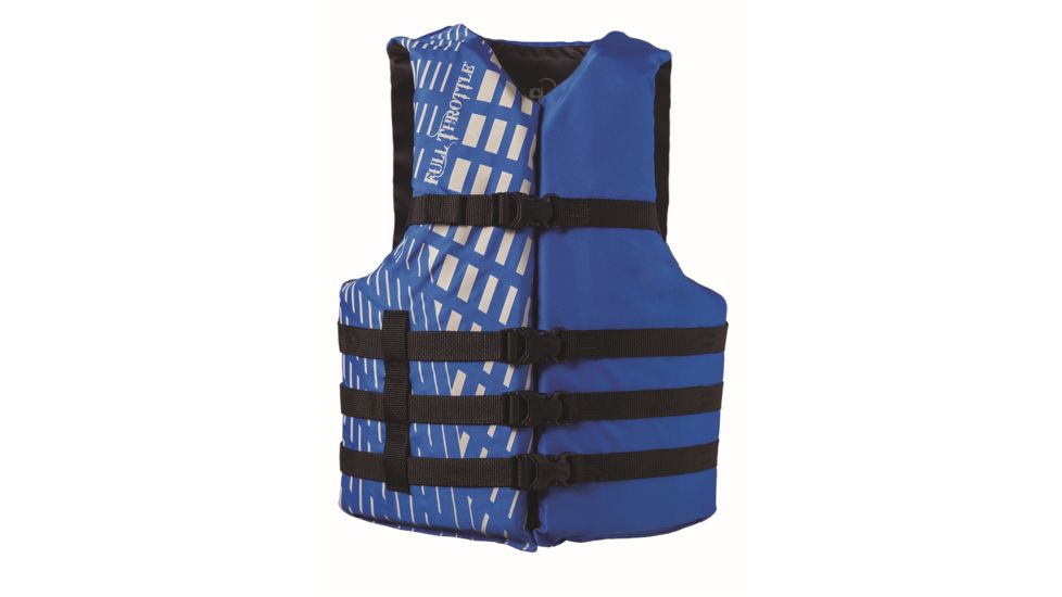 Full Throttle Adult Universal Nylon Water Sports Vest, Blue 4004132