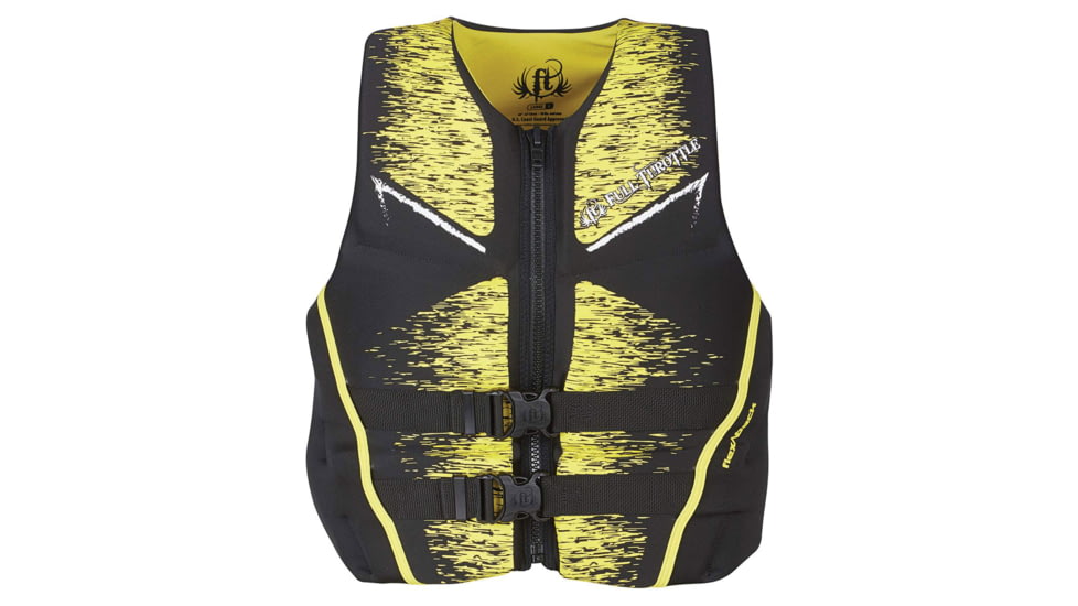 Full Throttle MenS Hinged Rapid-Dry Flex-Back Vest - 2Xl, 48-52 Chest, Yellow, 2 x L 48in-52in Chest , 142500-300-060-19