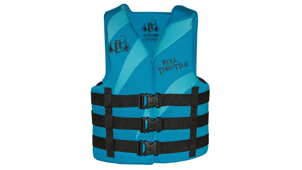 Full Throttle Rapid-Dry Life Vest - WomenS, S/M Aqua, 142000-505-030-16