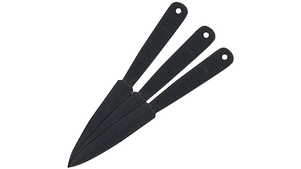 Fury 7.25 in. Black Handle &amp; Blade Thrower, Set of 3, w/Sheath FP11404