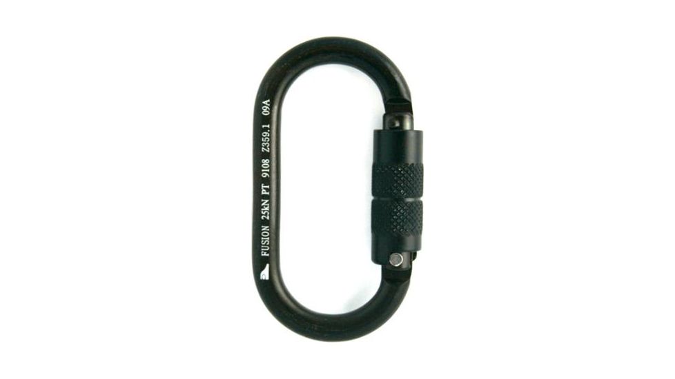 Fusion Ovatti Steel Oval Carabiner, Black 101942