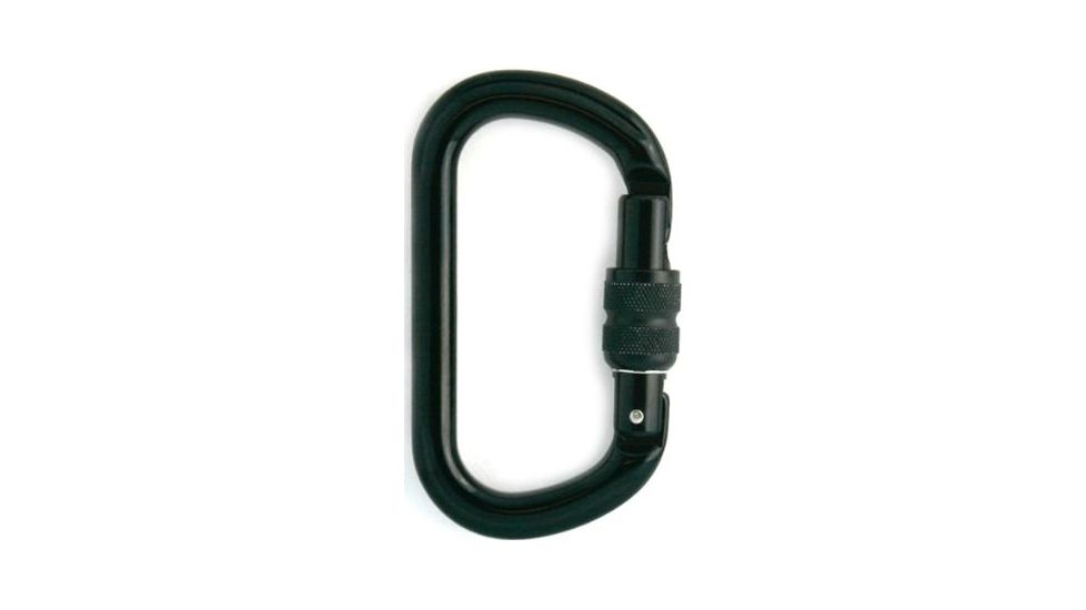 Fusion Supreme Oval Aluminum Carabiner, Black 106762