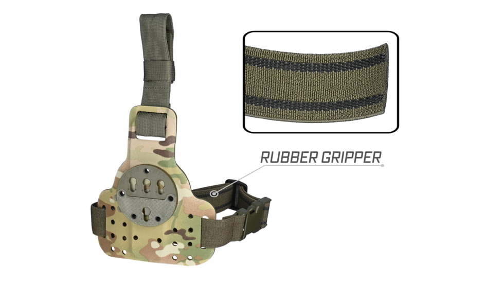 G-Code Drop Leg Single Holster Mount w/ Cobra Buckle Leg Strap, Ranger Green, GCA76-CB-RG
