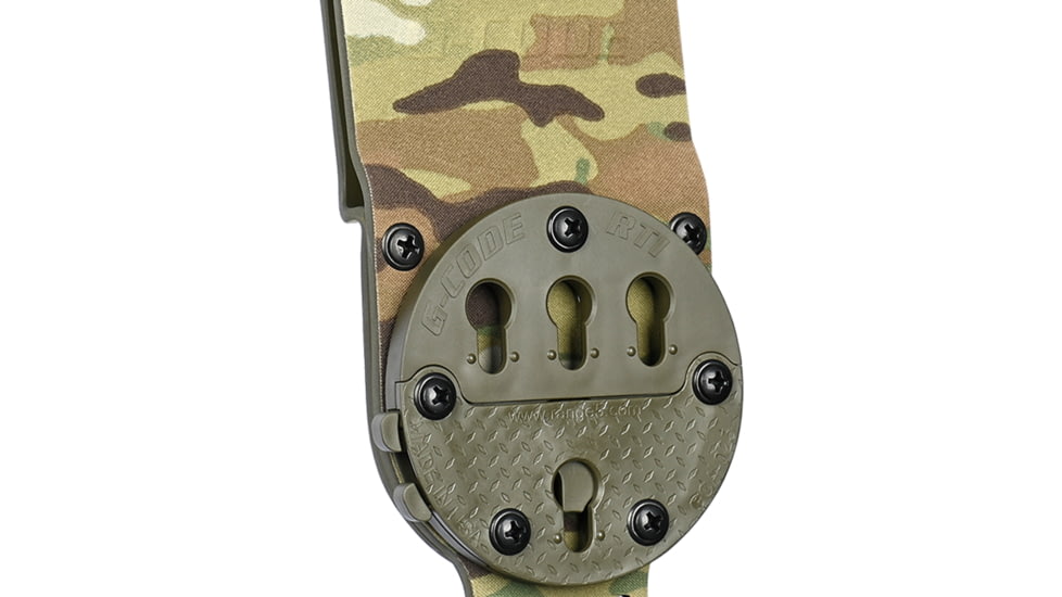 G-Code GCA200 STATIC GRIP RTI Optimal Drop Plastic Buckle Pistol Platform, Multicam Green, GCA200-PB-GNMC