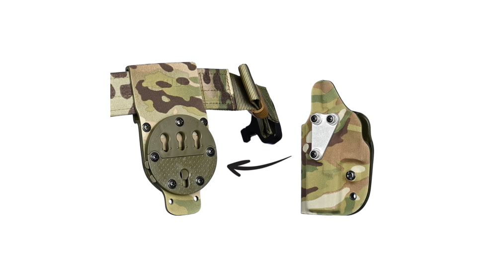 G-Code GCA200 STATIC GRIP RTI Optimal Drop Plastic Buckle Pistol Platform, Grey, GCA200-PB-GY