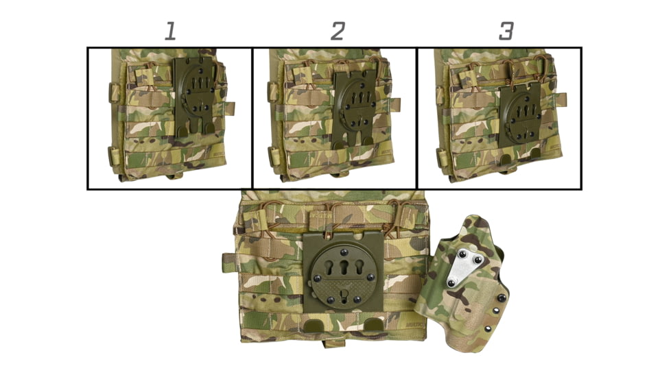 G-Code GCA24 RTI 3 Row MOLLE CLAW Adapter, Grey, GCA24-GY