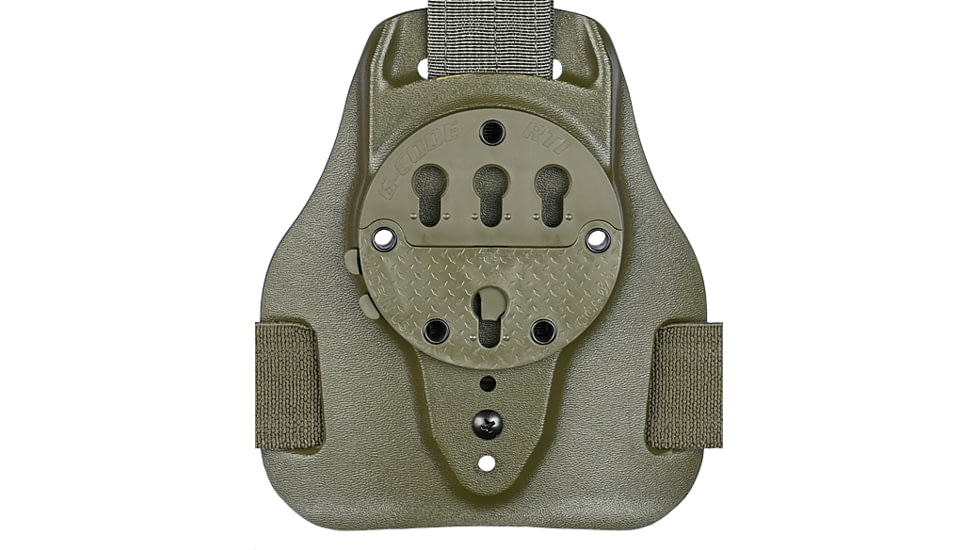 G-Code MULE ISS Carry Platform w/ Plastic Buckle Leg Strap, Ranger Green, GCA77-PB-RG