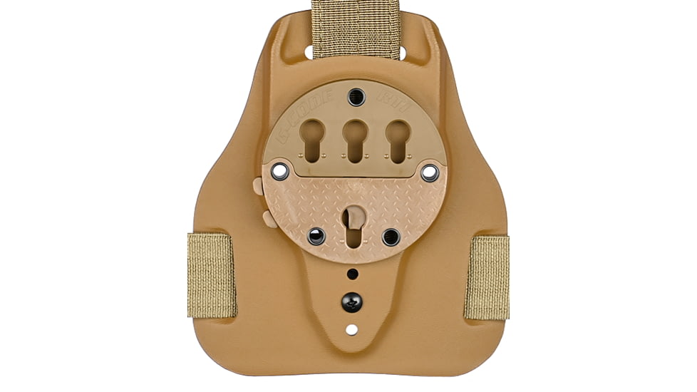 G-Code MULE ISS Carry Platform w/ Plastic Buckle Leg Strap, Tan, GCA77-PB-CT