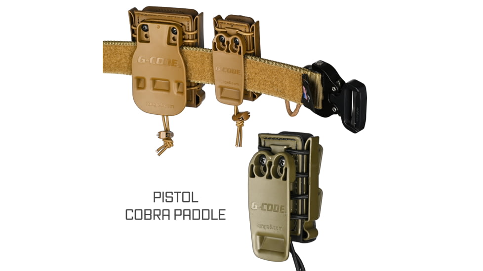 G-Code Pistol Soft Shell Scorpion Mag Carrier w/ Cobra Paddle, Ambidextrious, OD Green Frame/Black Shell, Short, SS-P2-COBRA-GNBK