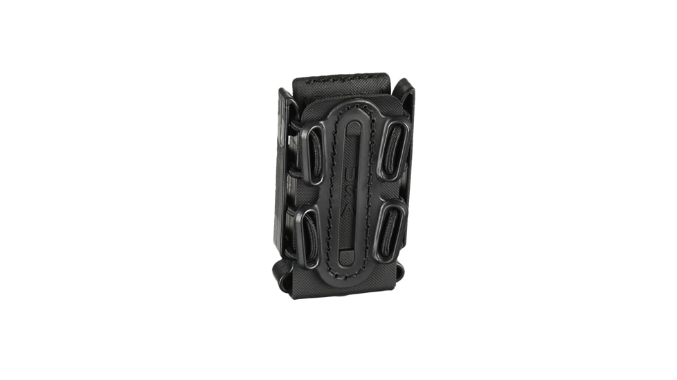 G-Code Pistol Soft Shell Scorpion Mag Carrier w/ P1/P2/P3 Molle and Belt Mounts, Ambidextrious, Black Frame/Black Shell, Short, SS-P2-123-BKBK