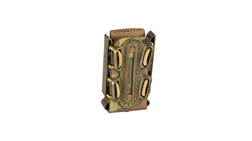 G-Code Pistol Soft Shell Scorpion Mag Carrier w/ P1/P2/P3 Molle and Belt Mounts, Ambidextrious, Green Frame/Multicam Green Shell, Short, SS-P2-123-GNMC