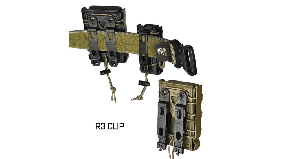 G-Code Rifle Soft Shell Scorpion Mag Carrier w/ R1/R2/R3 Molle and Belt Mounts, Pack of 3, Black Frame/Black Shell, Rifle, SS-R1-3PK-123-BKBK