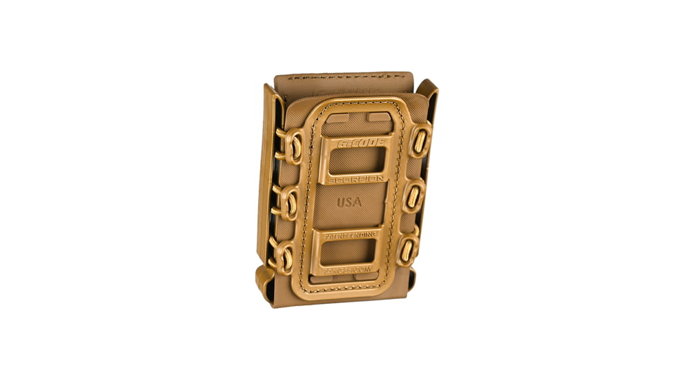 G-Code Rifle Soft Shell Scorpion Mag Carrier w/ R1/R2/R3 Molle and Belt Mounts, Tan Frame/Tan Shell, Rifle, SS-R1-123-TNTN