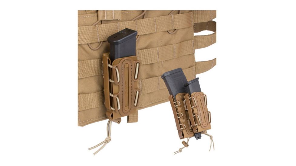 G-Code Soft Shell Scorpion Pistol, Tall, P1 Molle Clips, Ambidextrious, Tan On Tan, SS-P1-P1-TNTN
