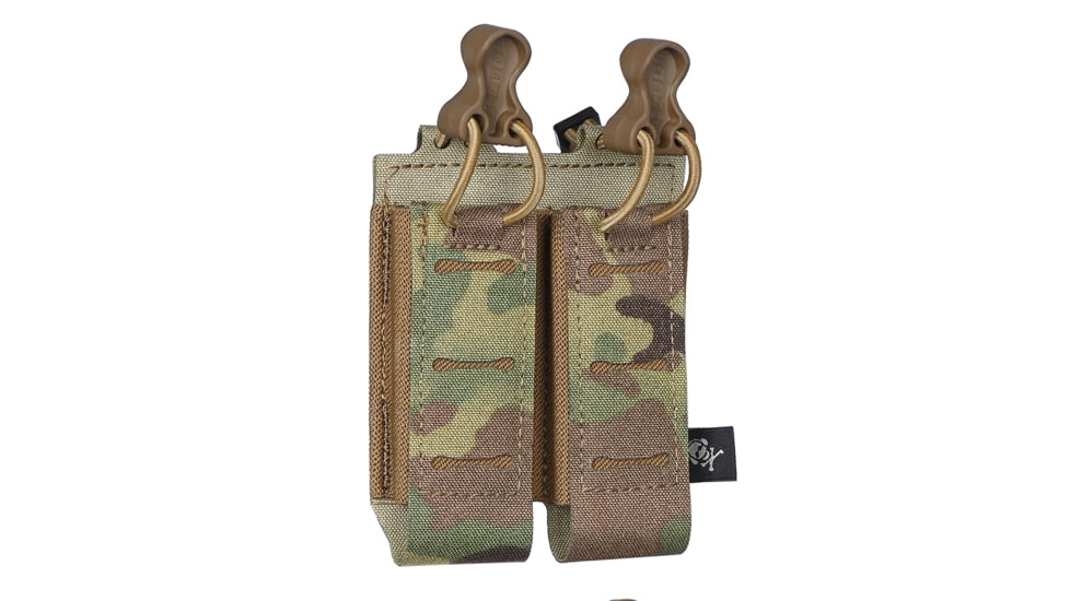 G-Code SYNC PM-D Double Pistol Magazine Carrier w/ P1/P3 Molle and Belt Mounts, Multicam Green, SYN-PMD-13-GNMC