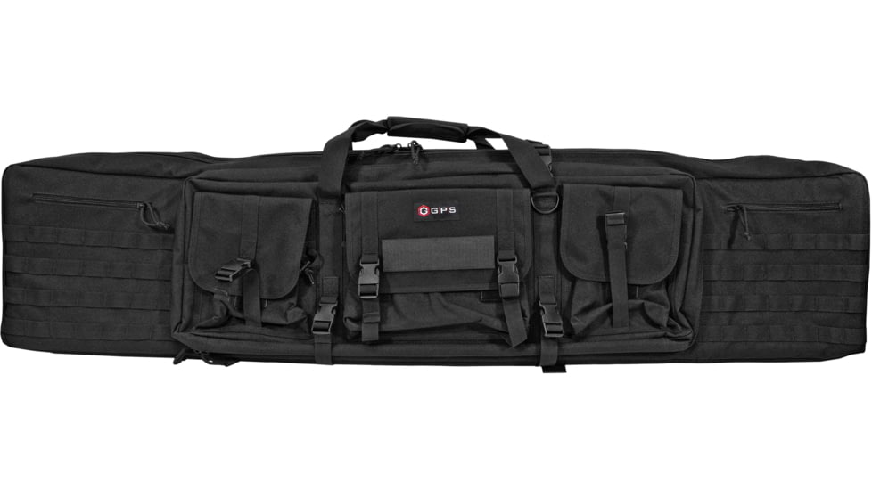 GPS Double Rifle Case Black 600D Polyester 55 L X 12.75 H X 9 W, DRC55