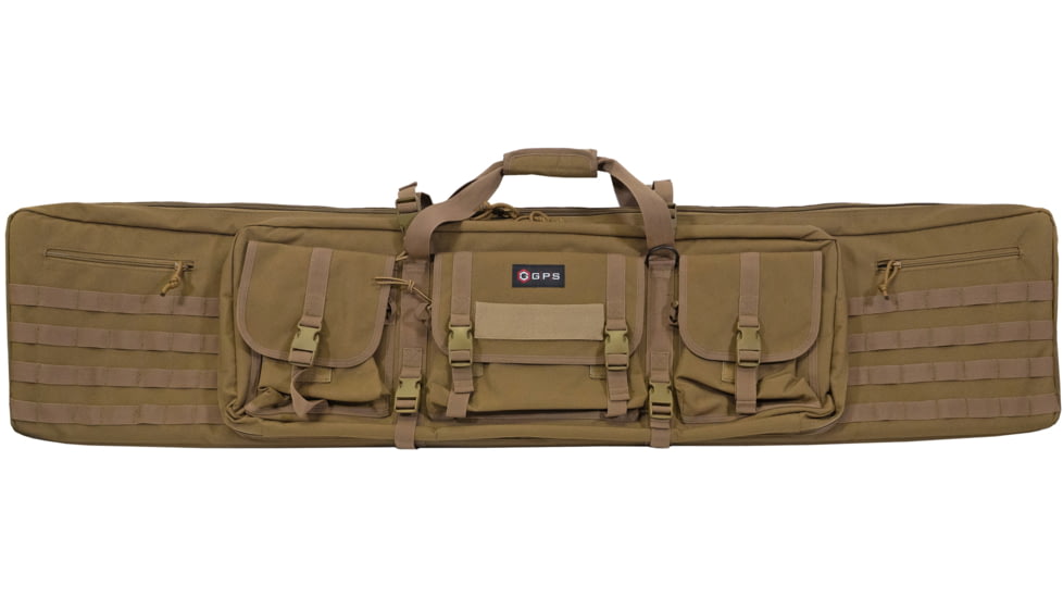 GPS Double Rifle Case Flat Dark Earth 600D Polyester 55 L X 1, DRC55-FDE