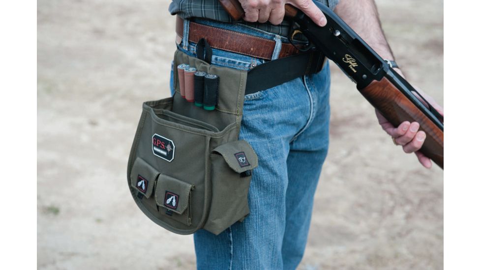 GPS Wild About Hunting Adjustable Deluxe Shell Pouch, Olive GPS-1093CSP