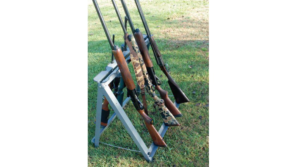 GPS Wild About Hunting Camp Metal Gun Stand- Holds 13 Shotguns, Gray GPS-3031MGS