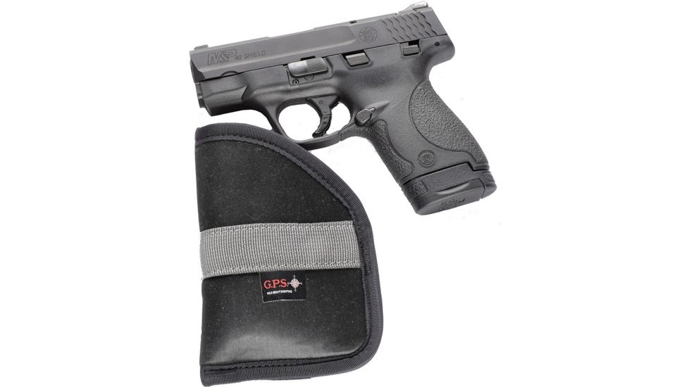 GPS Compact Pistol Pocket Holster, Non-slip Material, Black, GPS-455PHB