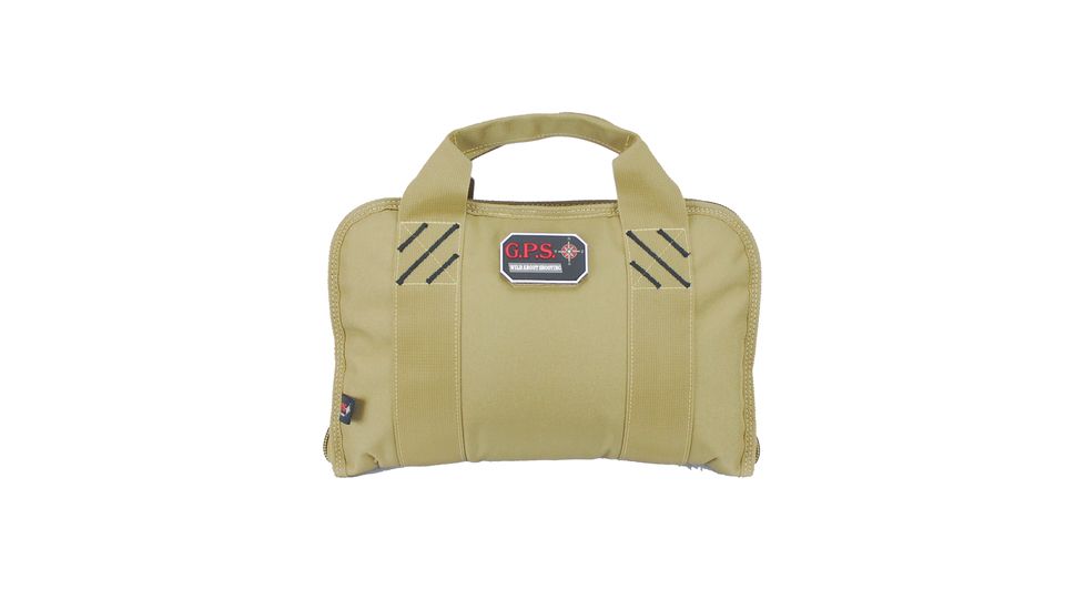 GPS Double Pistol Case, 13in, Nylon, Tan, GPS-1308PCT