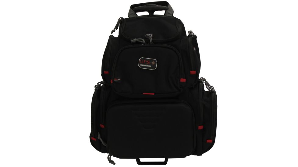 GPS Rolling Handgunner Backpack, Black, GPS-1711ROBP