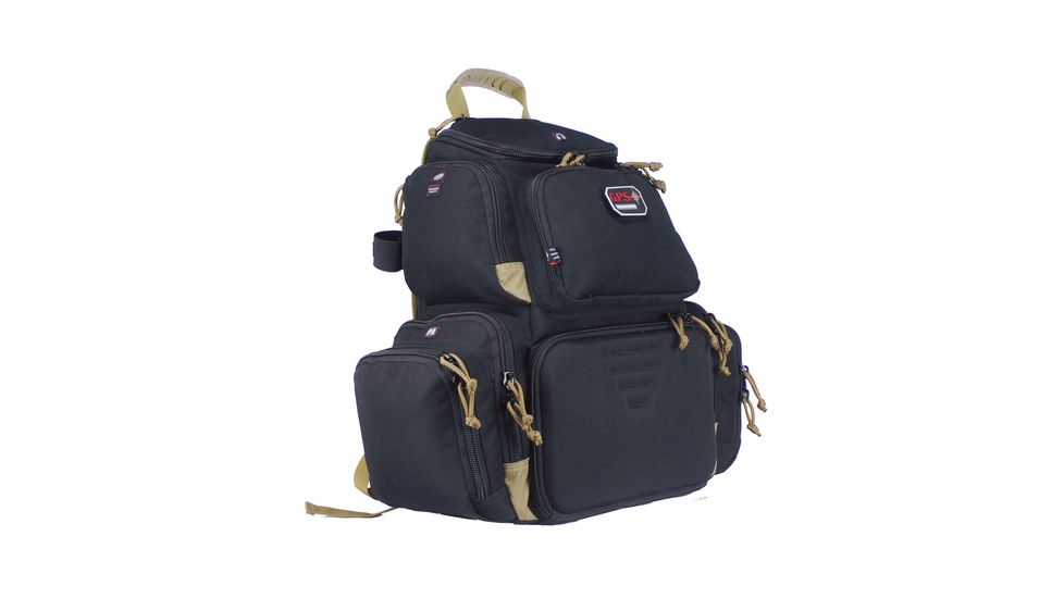 GPS The Handgunner Backpack, Nylon, Black/Tan, GPS-1711BPBT