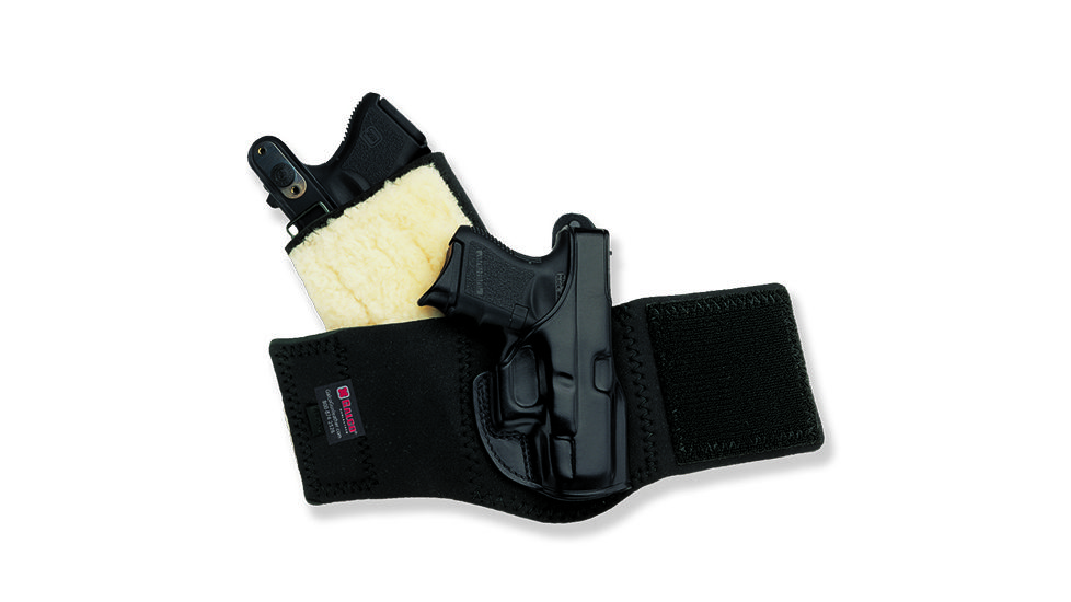 Galco Ankle Glove Holster - Right Hand, Black, Thumb Break Retention Strap, Taurus 327/605/94 AG118B