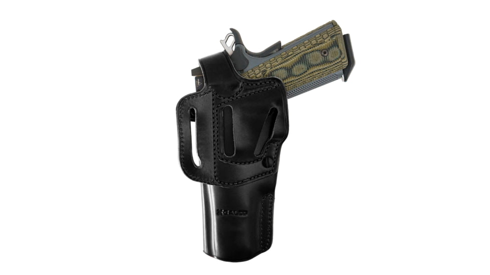 Galco APO Strongside/Crossdraw Belt Holster, Colt 5in 1911, Right, Black, APO212RB