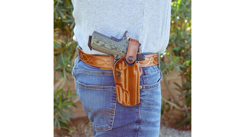 Galco APO Strongside/Crossdraw Belt Holster, Colt 5in 1911, Right, Tan, APO212R