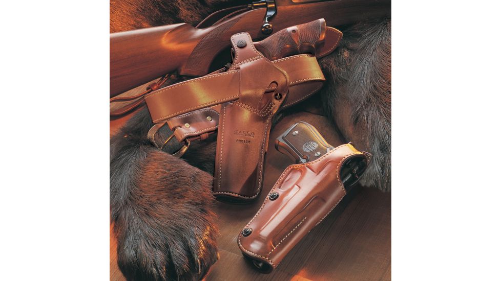 Galco Phoenix Strongside/Crossdraw Leather Belt Holster, Smith &amp; Wesson 29/327/625/629 N-Frame Revolver 5in, Tan, PHX124