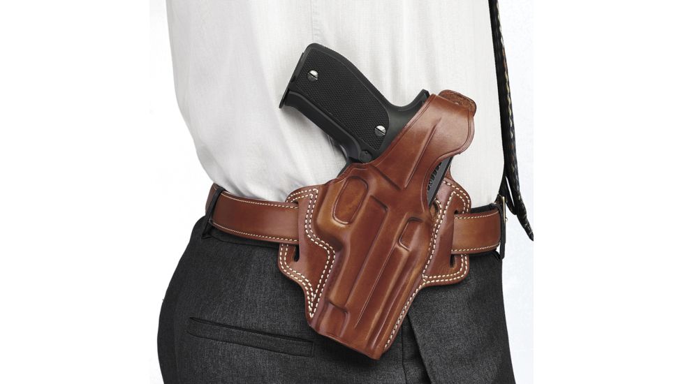 Galco Fletch High Ride Belt Holster, Glock 43, wo/ Red Dot, Right, Plain, Tan, FL800R