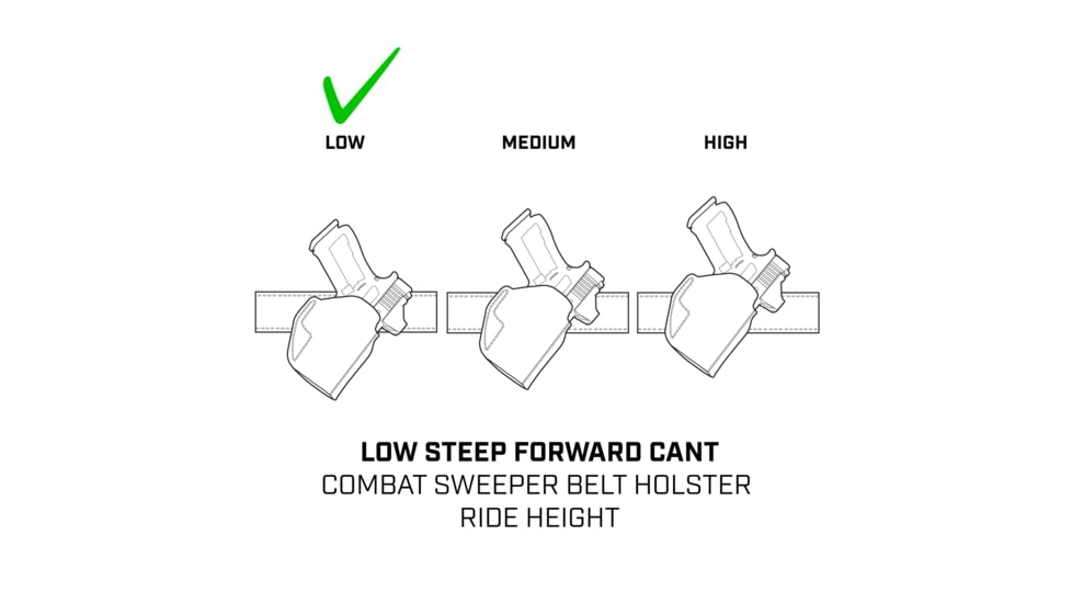 Galco Combat Sweeper Premium Steerhide OWB Belt Holster