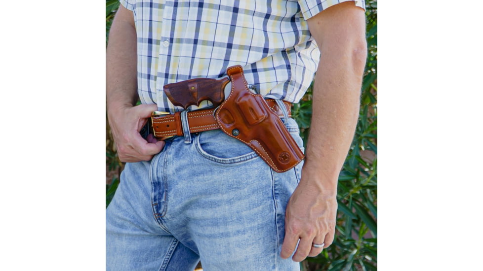 Galco Masterbilt RevSolution Premium Steerhide OWB Belt Holster,Manurhin Mr73 4in, Ruger Security Six 4in, Ruger Service Six 4in, Black