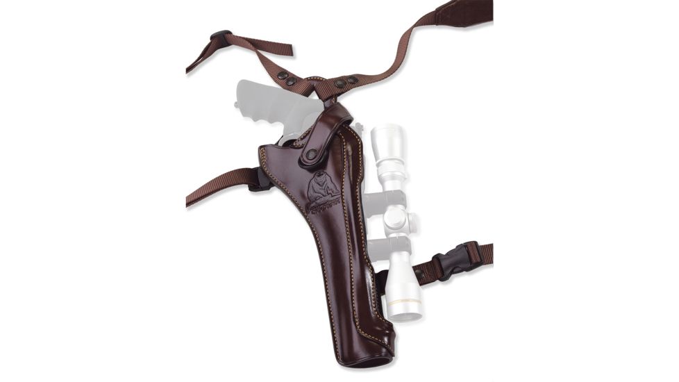 Galco Kodiak Hunter Leather Shoulder Holster, Smith &amp; Wesson Model 460 X-Frame Revolver 8.375in/Smith &amp; Wesson Model 51 Revolver, Right Hand, Havana, KH172H