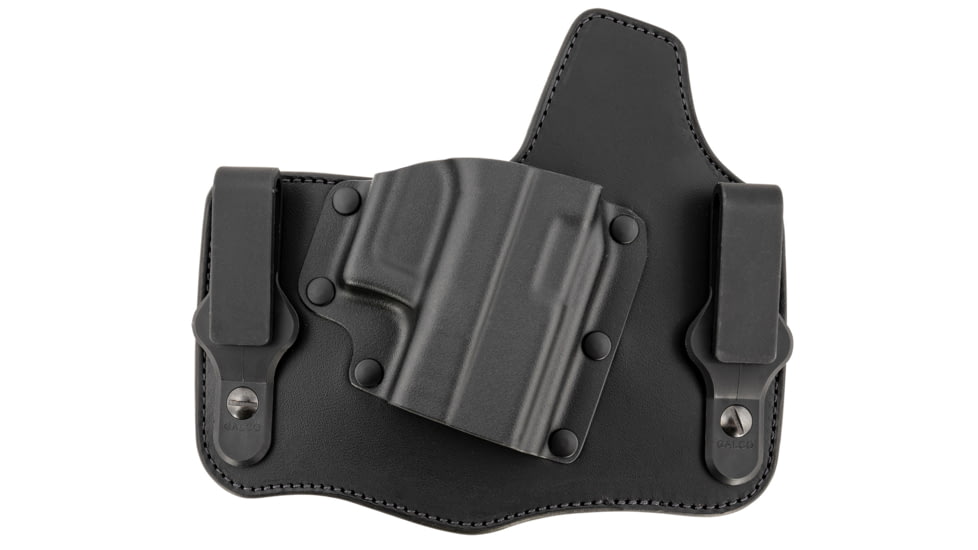Galco Kingtuk Deluxe Kydex/Leather IWB Holster, Glock 43, UniClip, Right Hand, Black, KT800RB