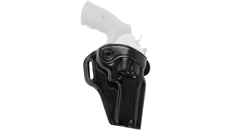 Galco Masterbilt Revenger Premium Steerhide OWB Belt Holster, S&amp;W Model 27 N 4in, S&amp;W Model 28 N 4in, S&amp;W Model 29 N 4in, S&amp;W Model 629 N 4in, Right Hand, Black, REV126B