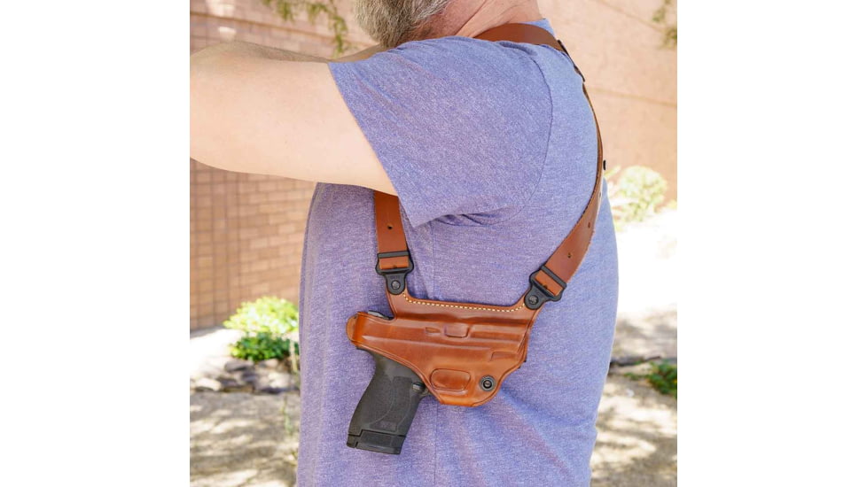 Galco Miami Classic Ii Shoulder System Autos, Sig-Sauer P365 Fuse, Sig-Sauer P365 X-Macro, Right Hand, Tan, MCII894