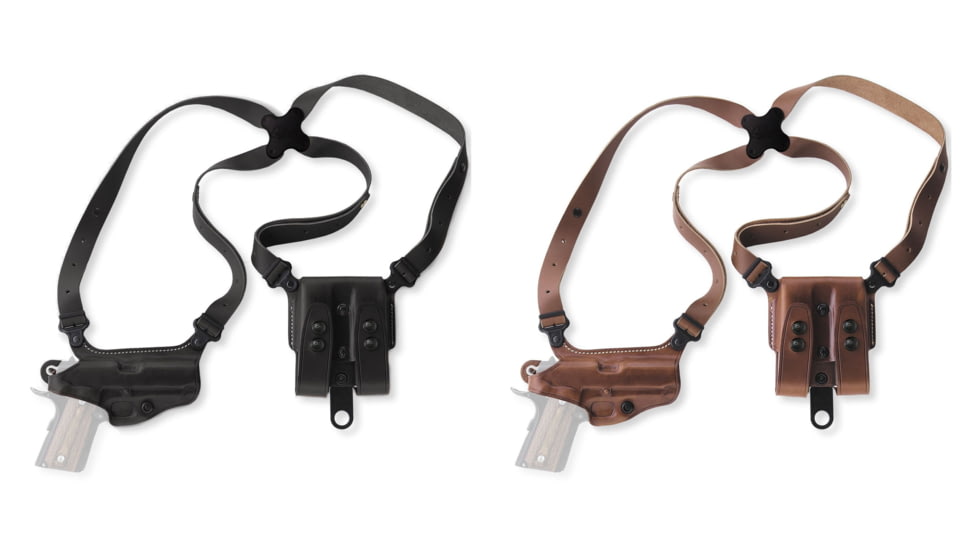 Galco Miami Classic Shoulder Handgun Holster System, Leather, Black, Tan