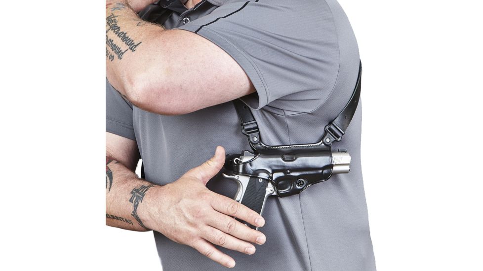 Galco Miami Classic Shoulder Holster System, Black, Ambidextrous, For Glock 17/22/31 - MC224B