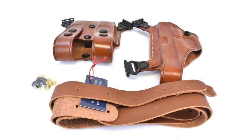 Galco Miami Classic Shoulder Holster System, Tan, Ambidextrous, For Glock 17/22/31 - MC224