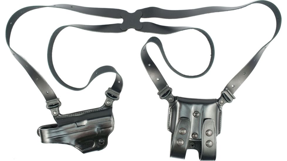 Galco Miami Classic Holster Shoulder System, Smith &amp; Wesson M&amp;P 9mm Shield EZ, Right Hand, Black, MC866B