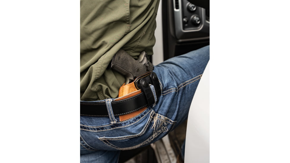 USED Galco Royal Guard 2.0 Leather IWB Holster, Glock 42/SIG P365, Right, Black, RG838RB, EDEMO4, Used, Condition Fair