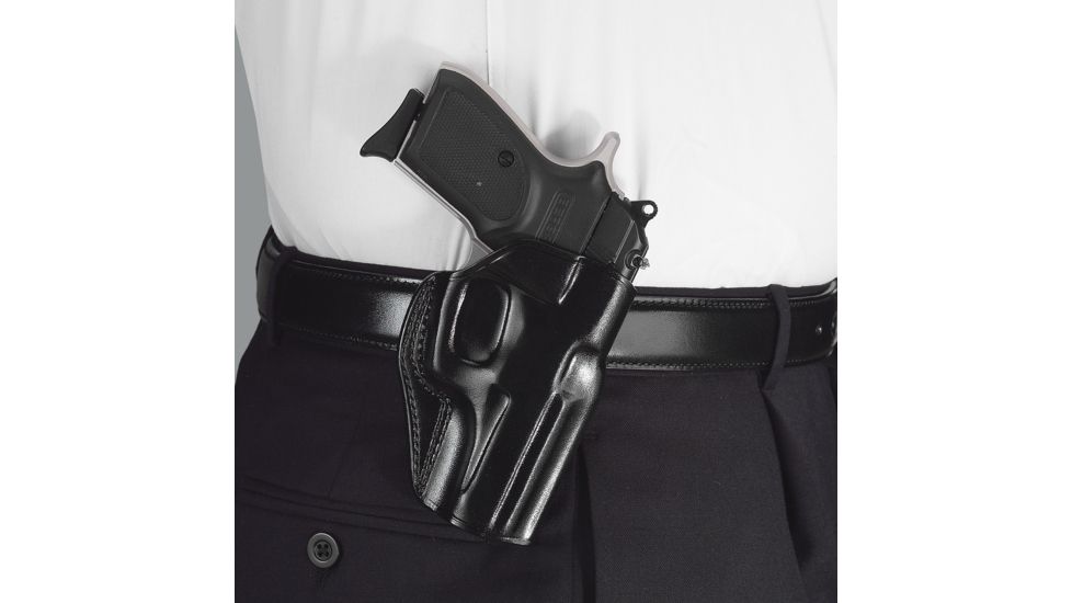 Galco Stinger Belt Holster, Glock 43, Right Hand, Plain Finish, Black, SG850B