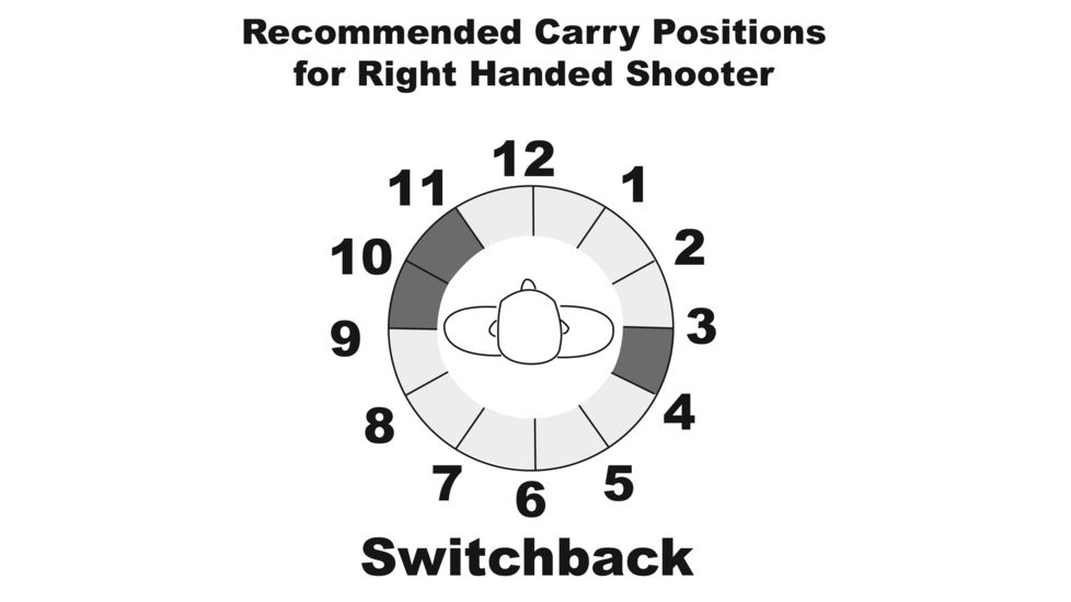 Galco Switchback Strongside/Crossdraw Belt Holster, Colt King Cobra 2 1/2, Colt Python 2 1/2, Dan Wesson .357 2 1/2, Ambidextrous, Plain Finish, Black, SR4-3B