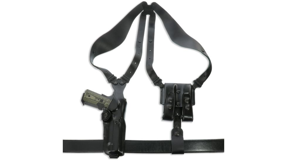 Galco VHS - Vertical Holster System - 3.0, AMT Hardballer, Colt 5in 1911, Kimber 5in 1911, Ambidextrous, Plain Finish, Black VHS3-212B