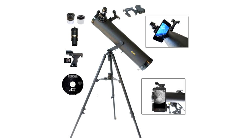Galileo 800 X 95mm Astronomical Telescope w/ Smartphone Adapter, Black G-80095SPA